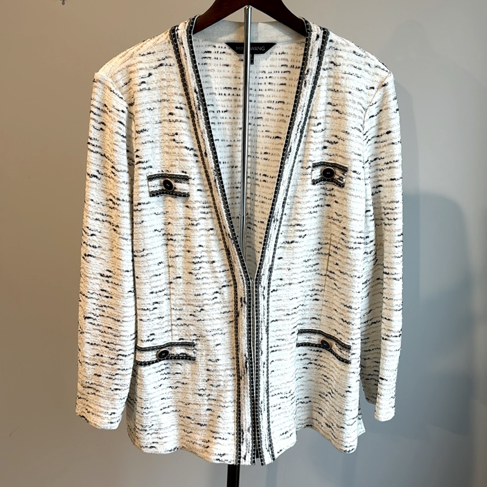 Ming wang knit sweater jacket, Size XL